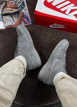 Мужские кроссовки nike sb dunk low x supreme grey premium качества на каждый день, стильная и удобная модель