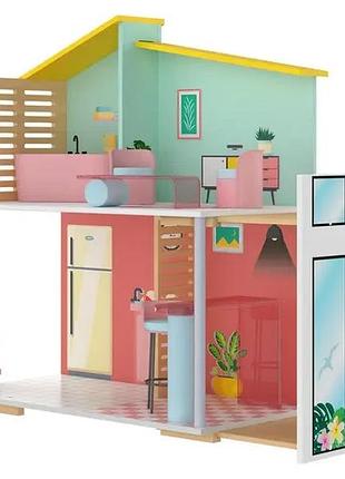 Дерев’яний будиночок для ляльок playtive® з аксесуарами – рожеве королівство для вашої дитини!