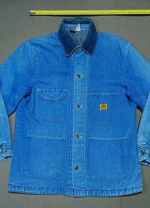 Плечи 50 см vintage 80s big ben by wrangler size 40 редкая коллекционная джинсовая куртка на подкладке made in usa