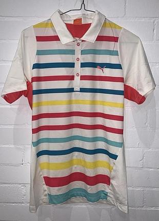 [s] женская винтажная спортивная футболка поло из линейки puma golf
