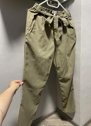 Штани h&m хакі віскоза