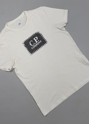 Чоловіча футболка c.p. company 30/1 jersey short sleeve logo t-shirt розмір l