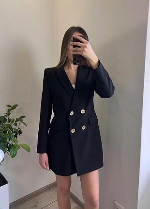 Стильний подовжений піджак-сукня zara