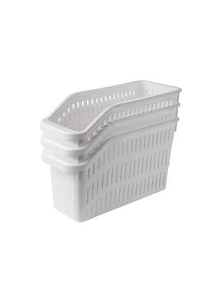 Кухонні кошики для зберігання 3 шт ernesto контейнер в холодильник органайзер скринька для зберігання