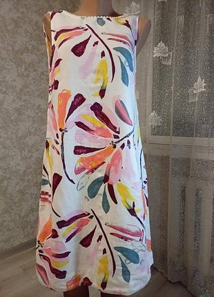 Женское платье из натуральной ткани льна и вискозы от m&amp;s