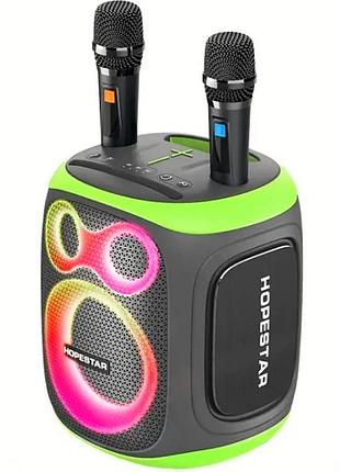 Колонка hopestar partybox 130 120w (bluetooth/fm,microcd,usb,aux) gray