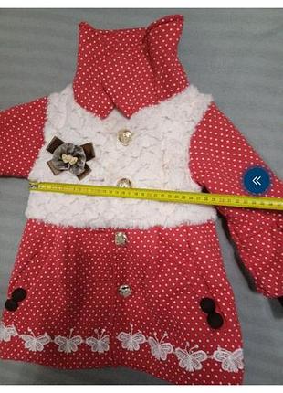 Затепленное пальто для девочки 3-5 лет 6