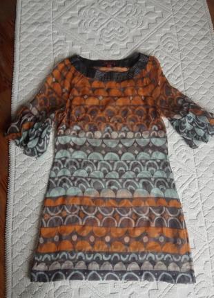 Сукня-туніка з натурального шифону