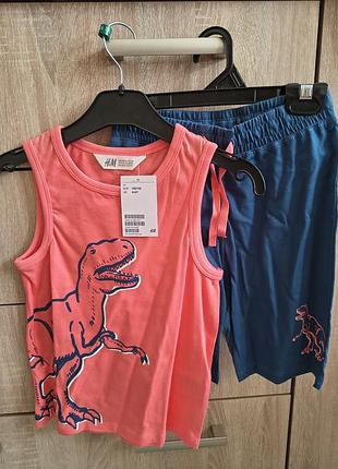Дитячий набір костюм динозаври h&m р. 110/116 для хлопчика