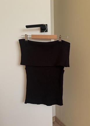Трикотажний топ без рукавів чорний otaje xs/s