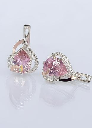 Серебряные серьги с золотом