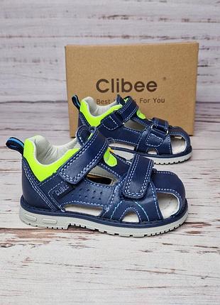 22-27р шкіряні босоніжки для хлопчика clibee aa379-2