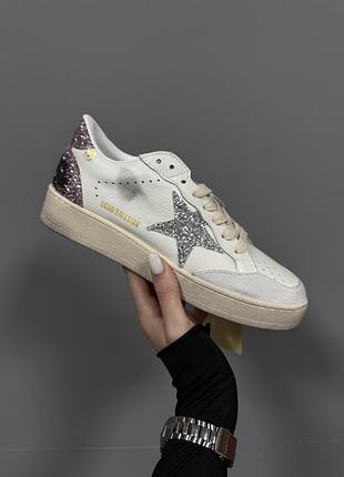 Golden goose ballstar | white / silver rose premium (10) 🩷
