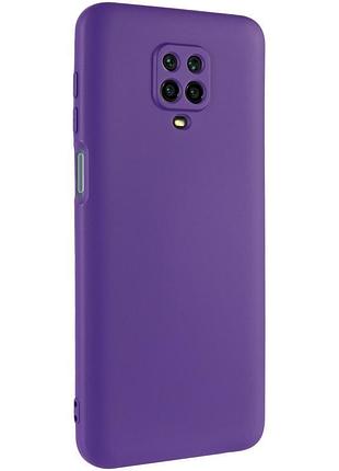 Чехол tpu getman liquid silk full camera для xiaomi redmi note 9s / note 9 pro / note 9 pro max фиолетовый / ultra violet