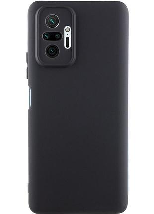 Чехол tpu getman liquid silk full camera для xiaomi redmi note 10 pro / 10 pro max черный / black