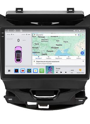 Штатна магнітола lesko для chevrolet cruze ii 2015-н.в. екран 9" 4/64 qled carplay 4g wi-fi gps 360 prime