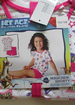 Летний комплект детская пижама домашний костюм lupilu германия, футболка шорты