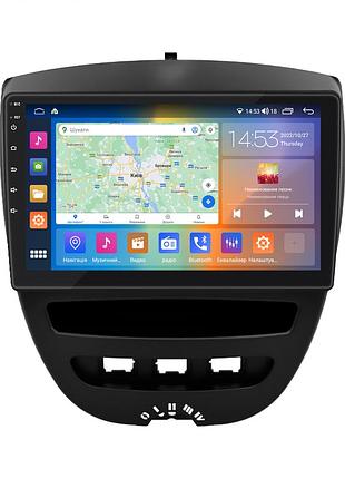 Штатная магнитола lesko для citroen c1 i рестайлинг 2 2012-2014 экран 10" 4/64gb carplay 4g wi-fi gps prime