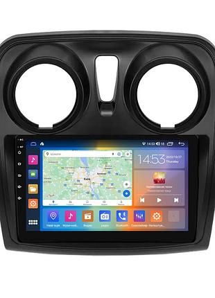 Штатна магнітола lesko для dacia dokker i рестайлінг 2017-н.в. екран 9" 4/64gb carplay 4g wi-fi gps prime
