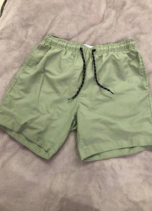 Пляжні шорти чоловічі h&m плавки зелені