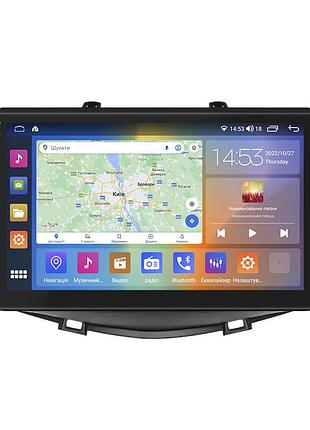 Штатна магнітола lesko для lifan x60 i рестайлінг 2 2016-н.в. екран 9" 2/32gb carplay 4g wi-fi gps prime