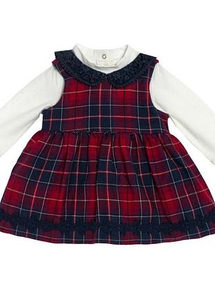 090.73637.080 платье + боди для девочки chicco 74 см красное