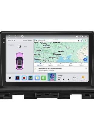 Штатна магнітола lesko для kia cerato iv 2018-2021 екран 9" 4/64 qled carplay 4g wi-fi gps 360 prime