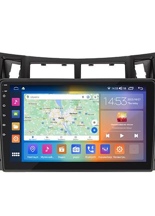 Штатная магнитола lesko для toyota yaris ii рестайлинг 2009-2012 экран 9" 4/64gb carplay 4g wi-fi gps prime