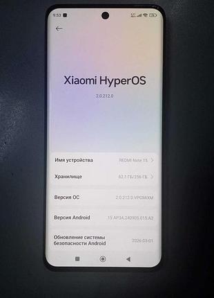 Мобильный телефон смартфон б/у xiaomi redmi note 15 4g 8/256gb (2510dra23e)