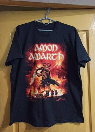 Футболка 100% мерч металл группы amon amarth как новое, отличное состояние безложений размер xl,может быть xxl, очень редкий принт