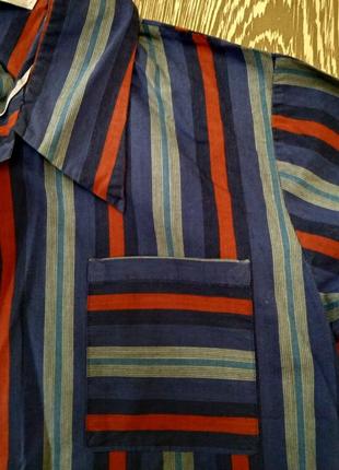 🌙мужская бомбезная полосатая пижама на пуговицах с шортами8 фото