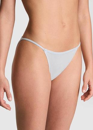 Жіночі трусики victoria's secret (43652955162743) cotton string bikini m блакитні