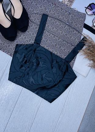 Літній топ missguided m атласний топ вечірній короткий топ жакардовий