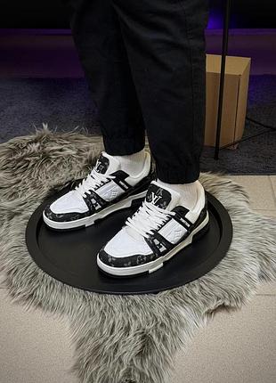 Кроссовки louis vuitton trainer (черно белые), мужские 42 (26.5 см)