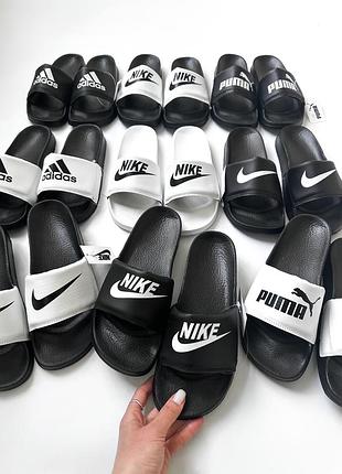 Шльопанці nike puma adidas тапки тапочки сланцы шлепки шлепанцы