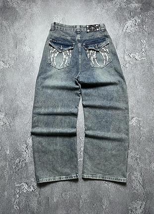 Vintage винтажные женские джинсы miss me мисс ми big logo y2k bootcut flared будкат клеш size s размер с