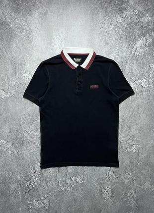 Vintage винтажная футболка поло barbour барбур big logo size l размер л