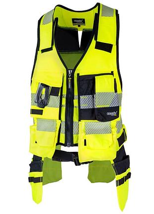 Жилет сигнальный рабочий повышенной видимости rewelly stretch plus hi-vis желтый размер l