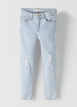 Zara 🔥 джинсы скинни с потертостями