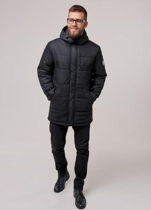 Зимняя куртка мужская комбинированная1 фото