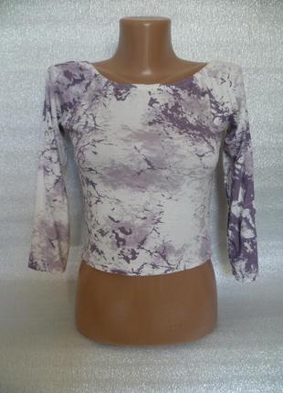 Кроп-топ від boohoo мармур, розмір s/m