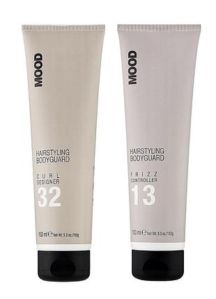 Набір для кучерявого волосся mood curl designer крем 150 мл, крем від пухнастості frizz controller 150 мл