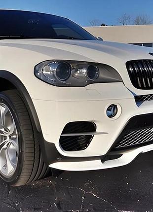 Накладка на передний бампер (2010-2013, грунтованная под покраску) для bmw x5 e70
