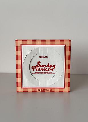 Набір олій для губ sheglam sunday picnic layer cake lip oil set
