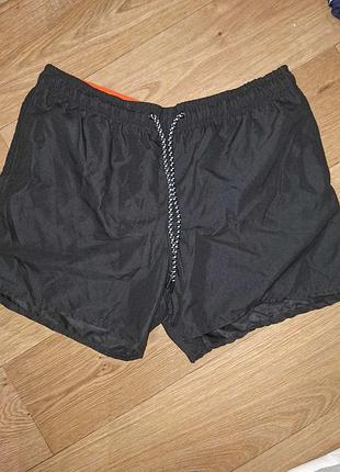 Новые мужские пляжные купальные шорты с сеточкой карманами crivit л 52-54 хл 56-58 для плавания черные быстросохнущие спортивные