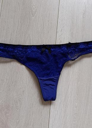 Синие трусики ажурные стринги кружевные бикини кружные танга s c 8 36 44