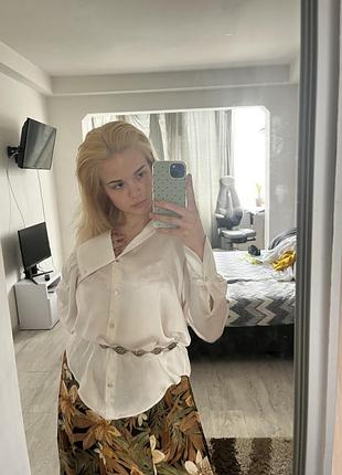 Атласна блузка (zara)