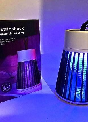 Знищувач комах для будинку electronic shock mosquito killing lamp на акумуляторі