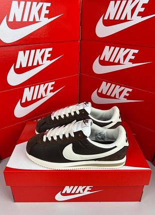 Nike cortez w brown white