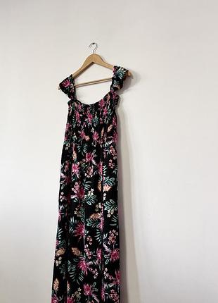 Міді плаття з натуральної тканини з розрізами new look🌿